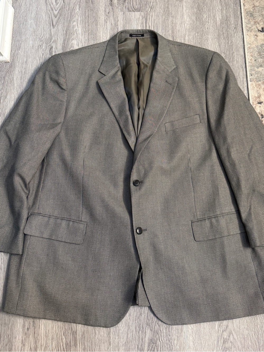 Joseph & Feiss 50R All Season Wool Houndstooth Blazer Jacket Sport Suit Coat